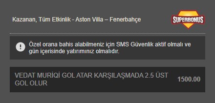 Artemisbet 1.500 oran özel oran