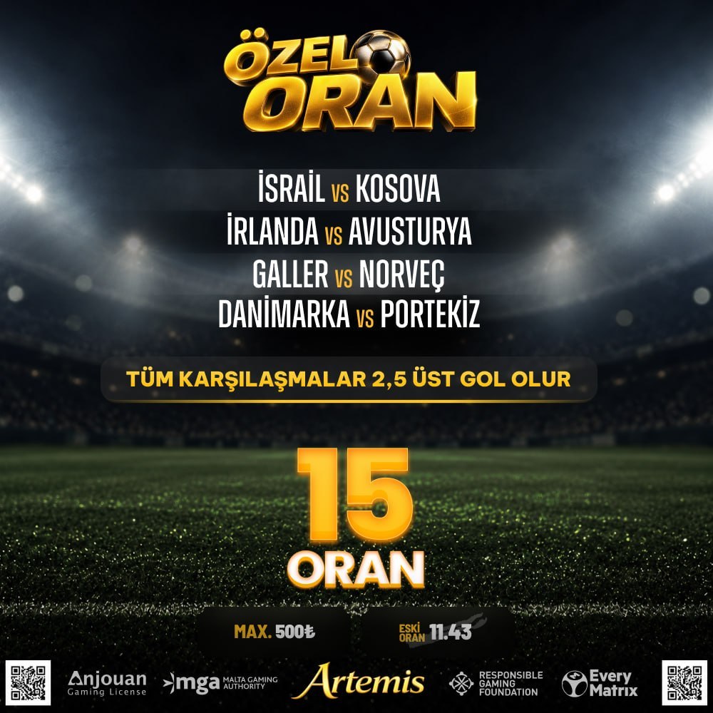 Artemisbet 15 oran özel oran