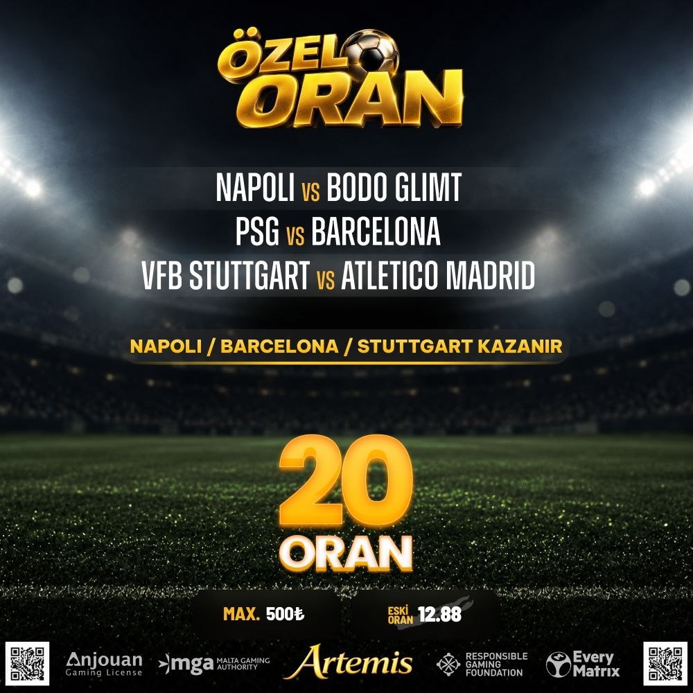 Artemisbet 20 oran özel oran