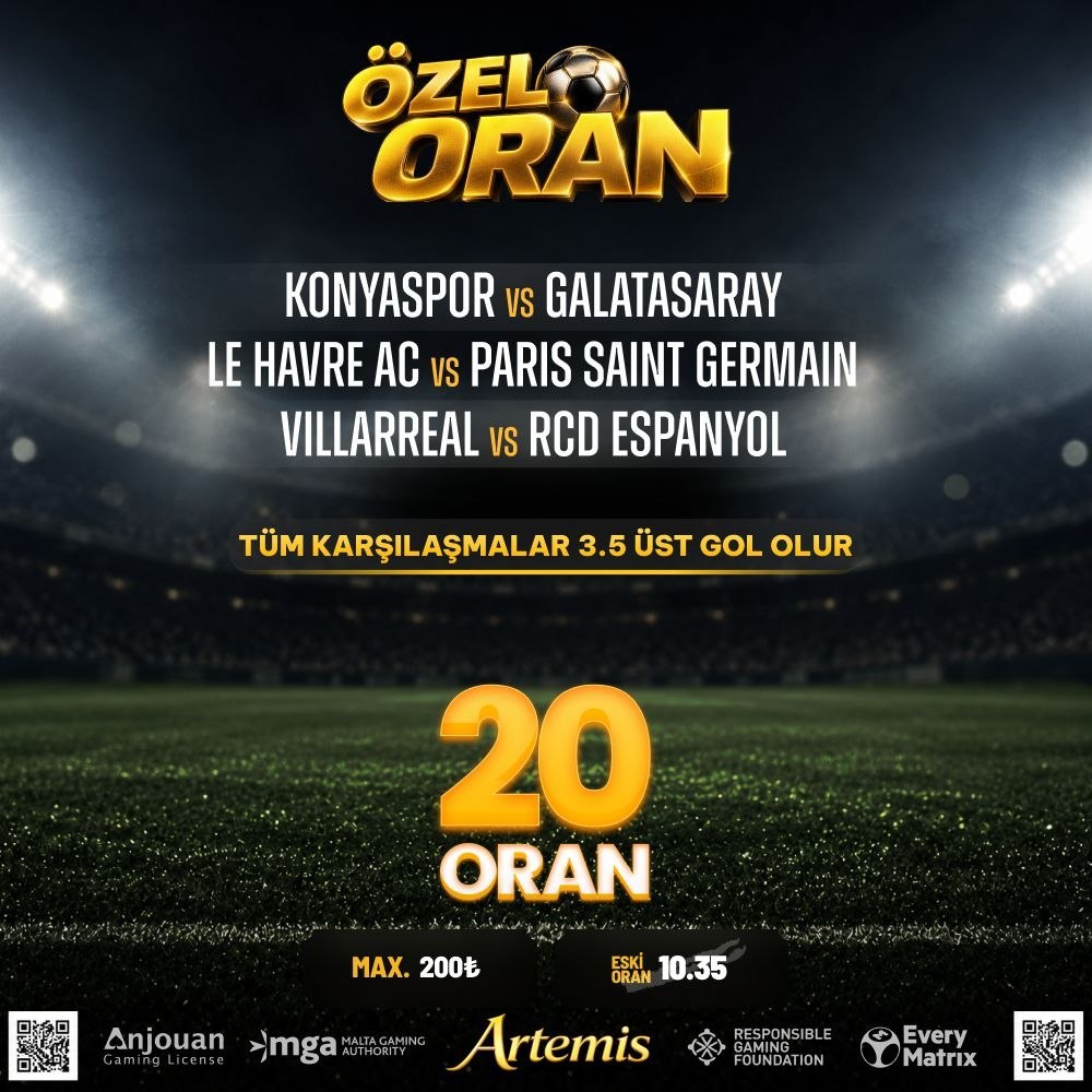 Artemisbet 20 oran özel oran