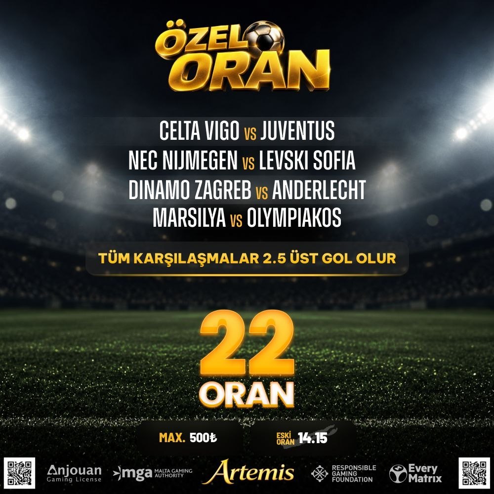 Artemisbet 22 oran özel oran