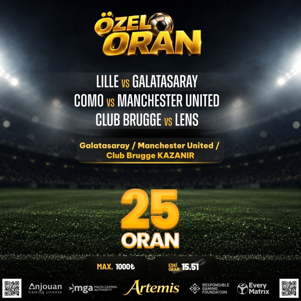 Artemisbet 25 oran özel oran