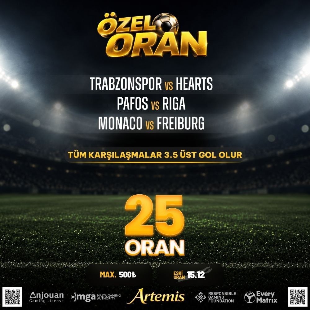 Artemisbet 25 oran özel oran