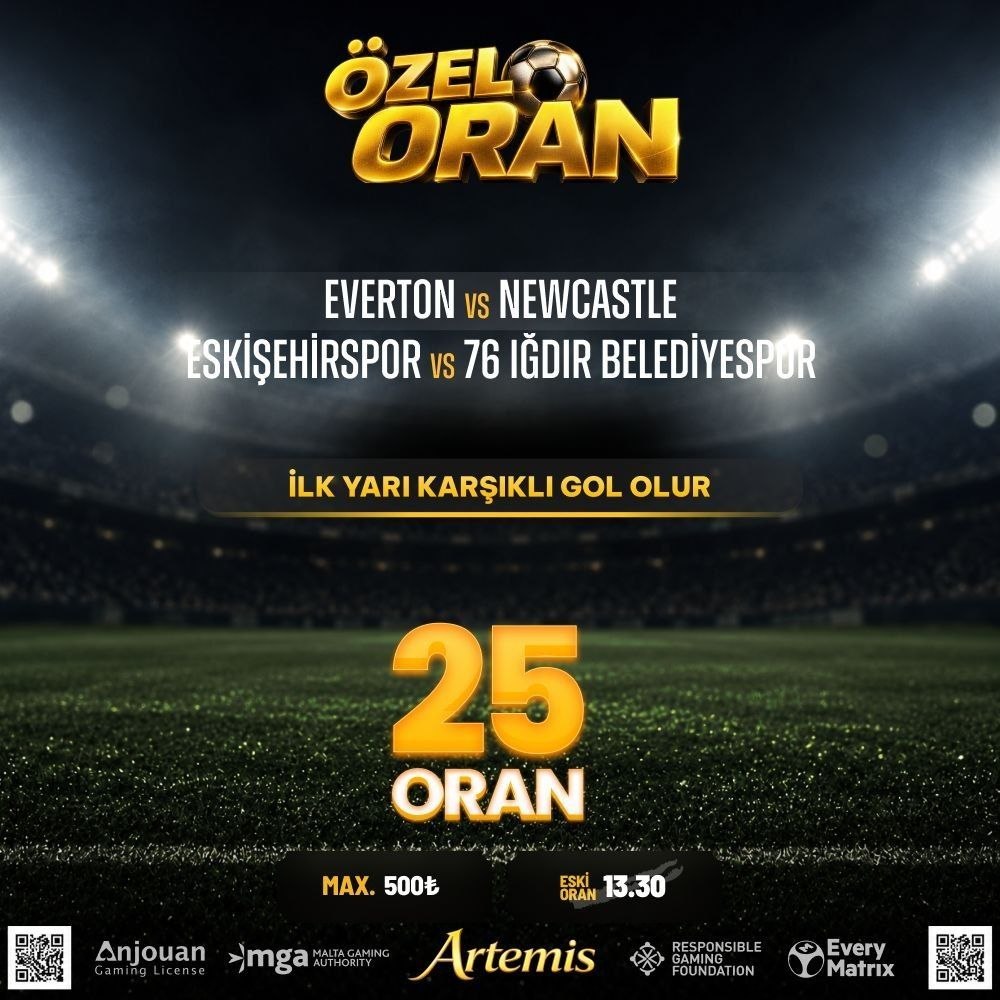 Artemisbet 25 oran özel oran