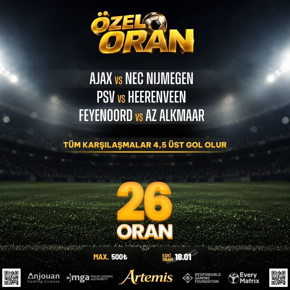 Artemisbet 26 oran özel oran