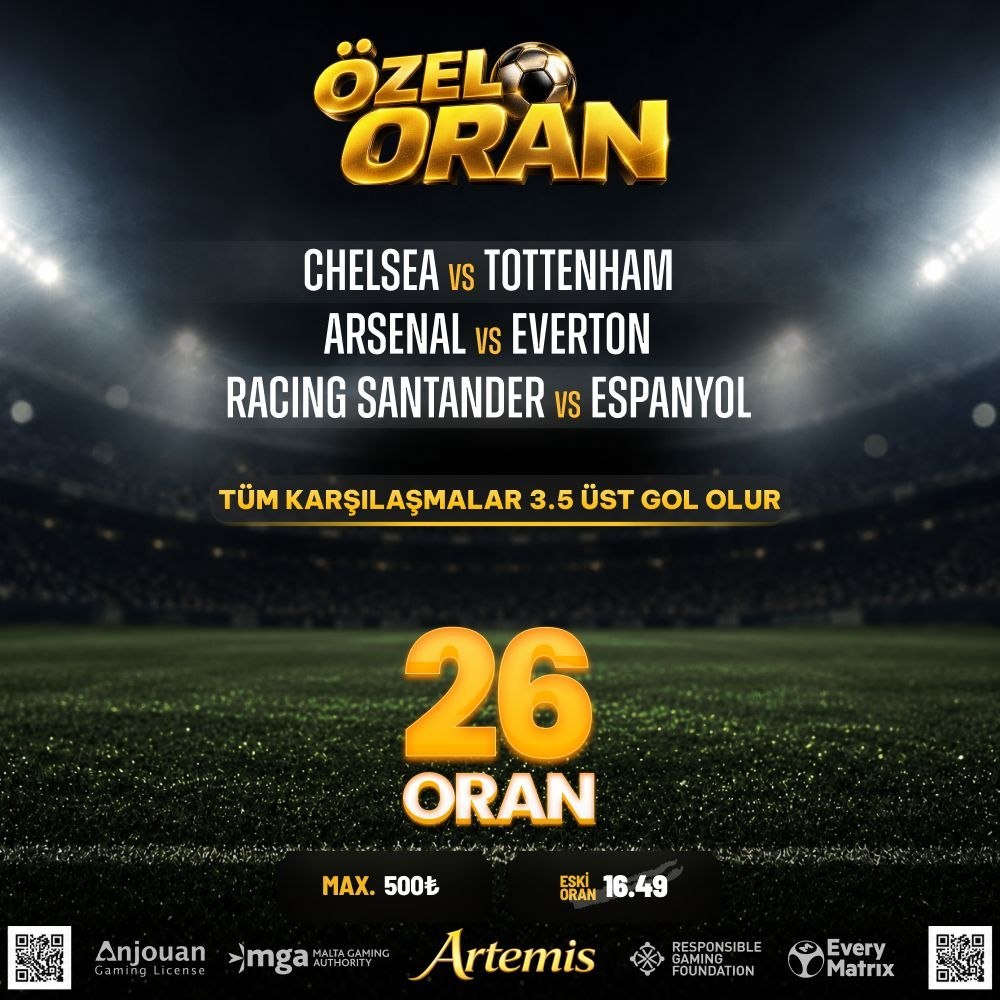 Artemisbet 26 oran özel oran
