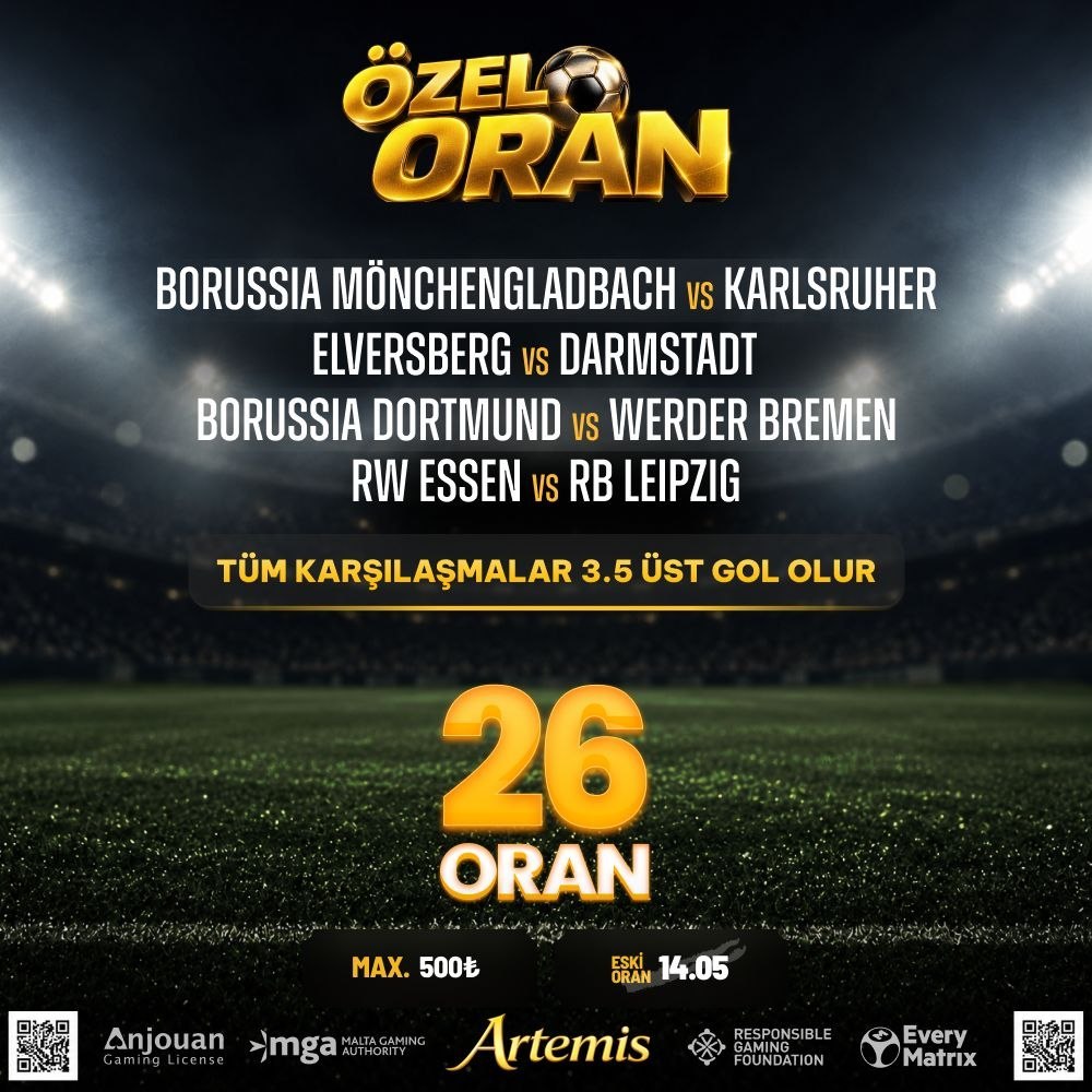 Artemisbet 26 oran özel oran