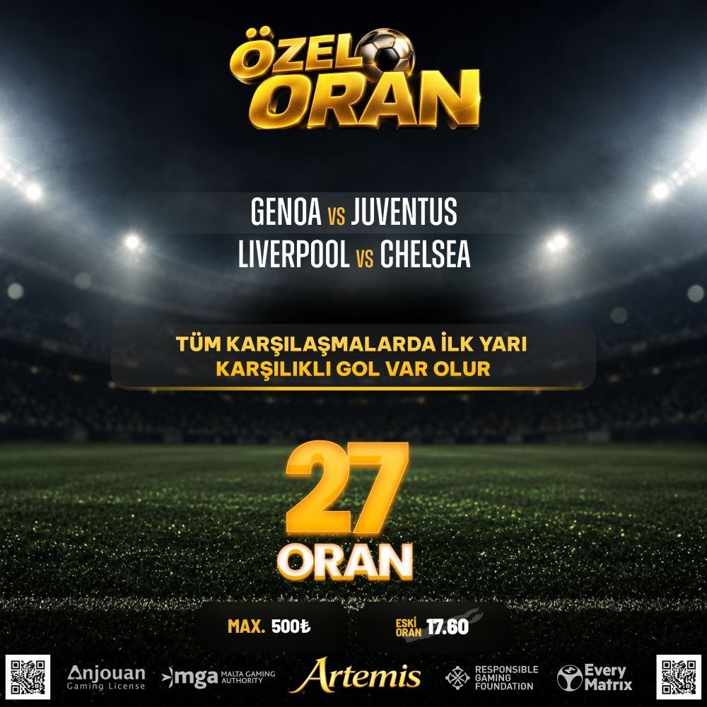 Artemisbet 27 oran özel oran