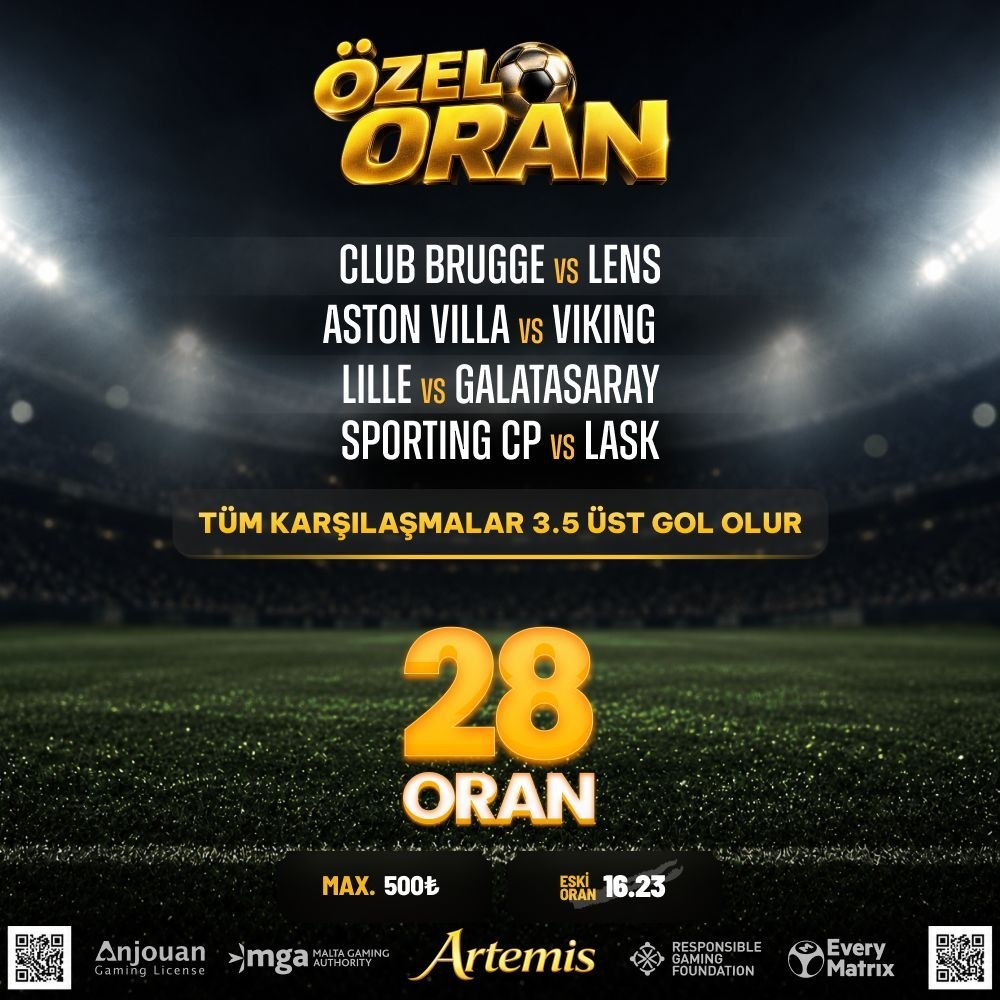 Artemisbet 28 oran özel oran