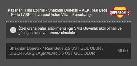 Artemisbet 30 oran özel oran