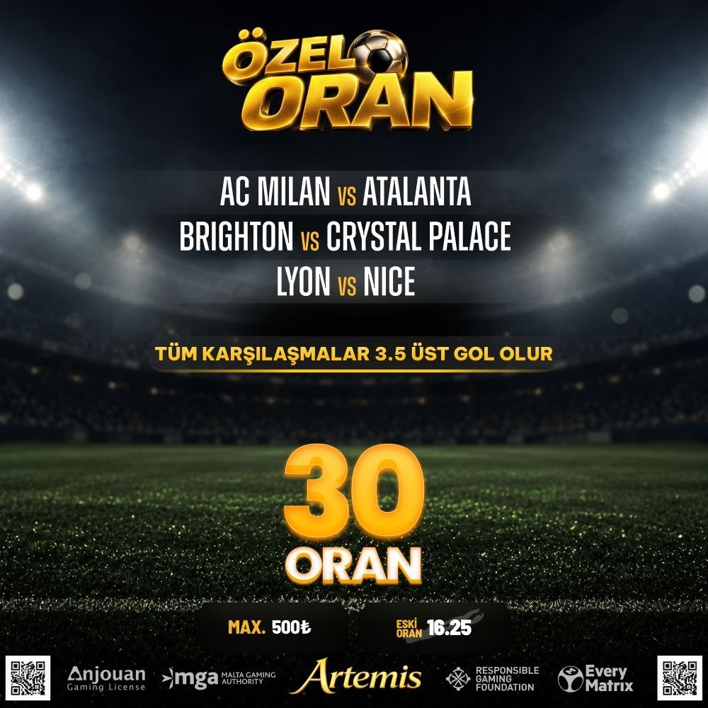 Artemisbet 30 oran özel oran
