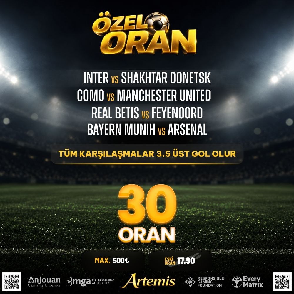 Artemisbet 30 oran özel oran