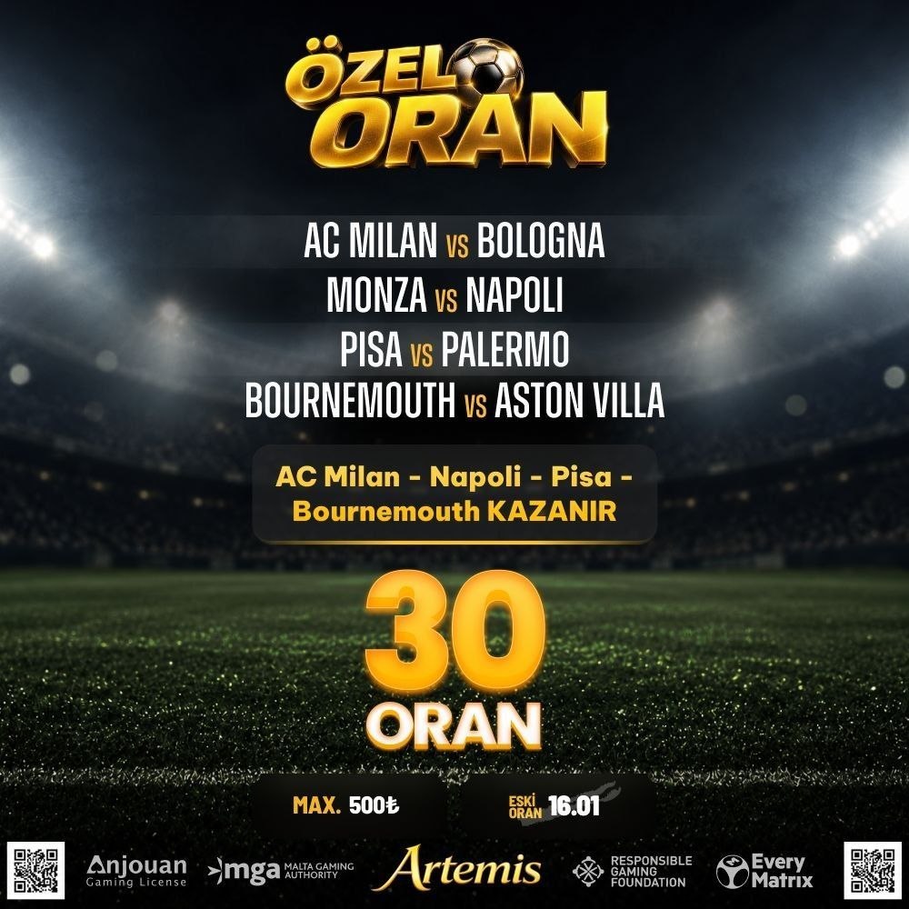 Artemisbet 30 oran özel oran