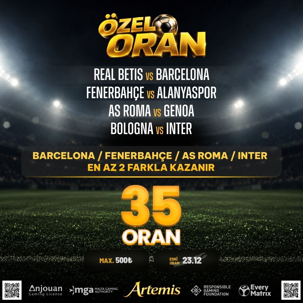 Artemisbet 35 oran özel oran