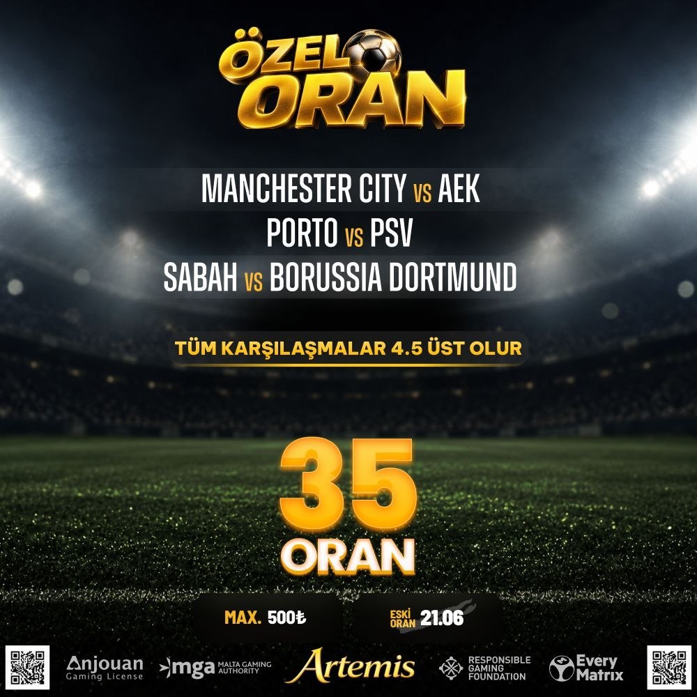 Artemisbet 35 oran özel oran