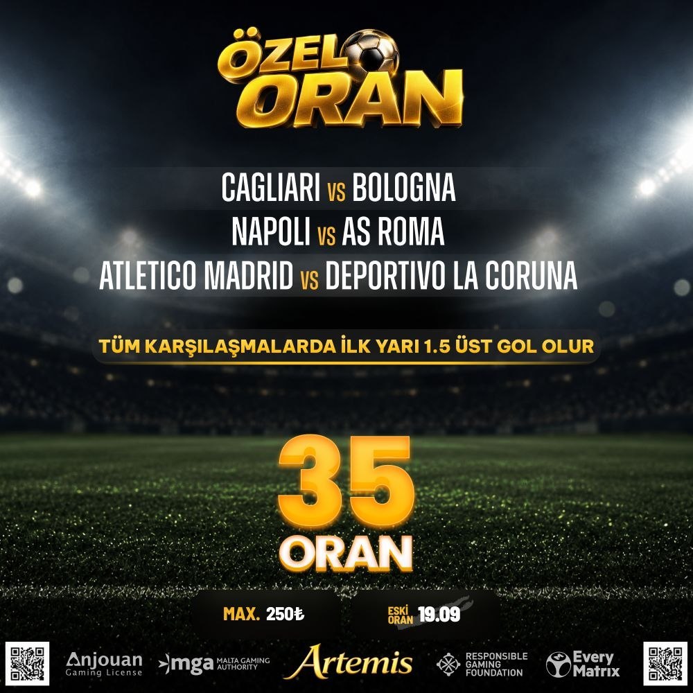 Artemisbet 35 oran özel oran