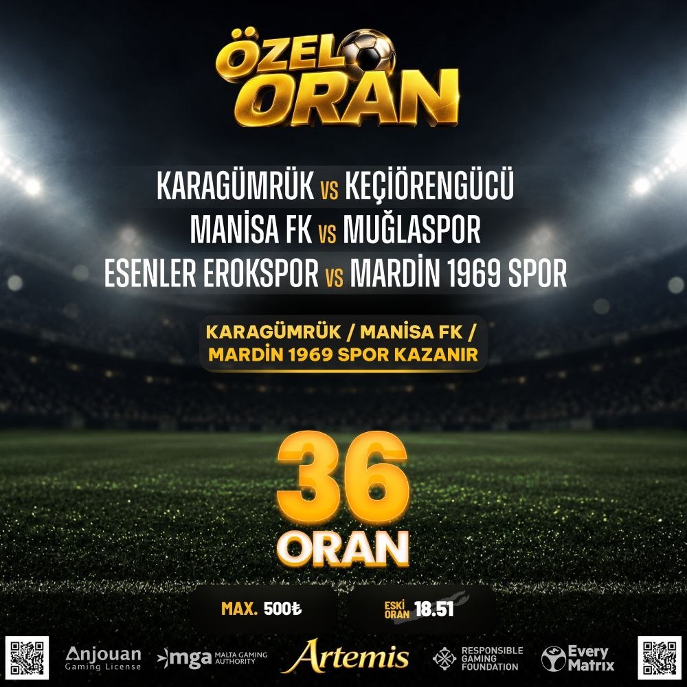 Artemisbet 36 oran özel oran
