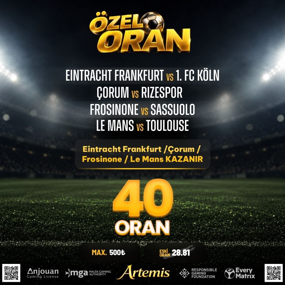 Artemisbet 40 oran özel oran