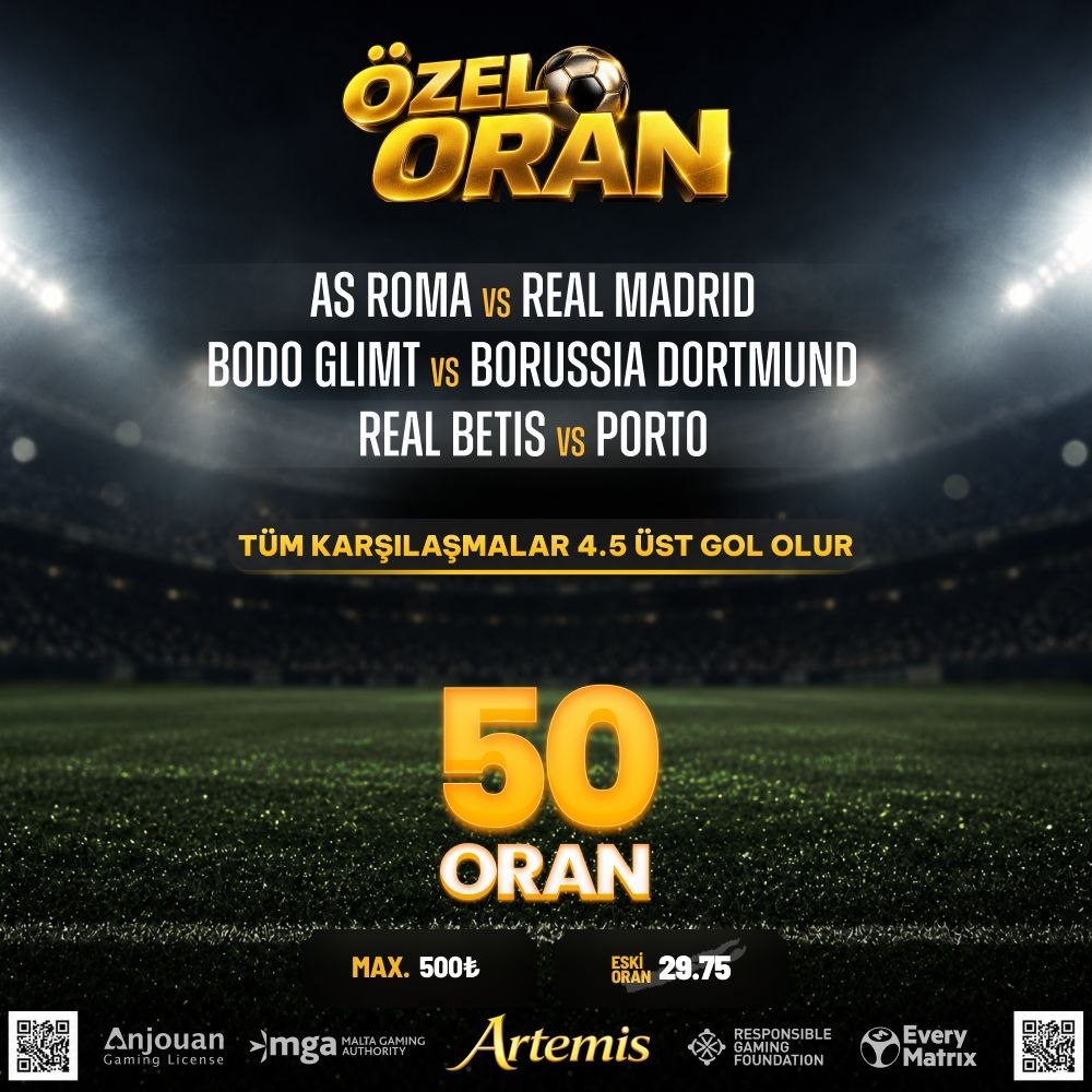 Artemisbet 50 oran özel oran