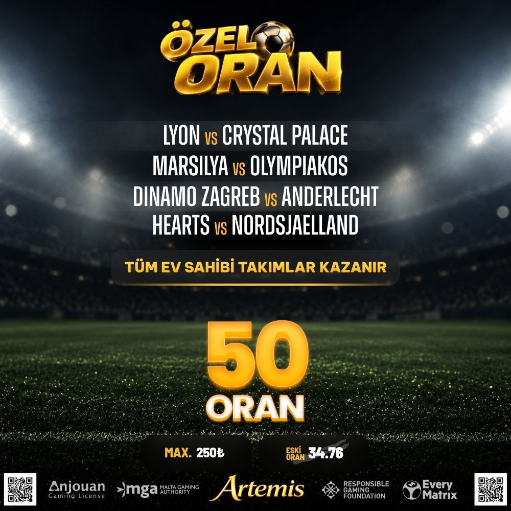 Artemisbet 50 oran özel oran