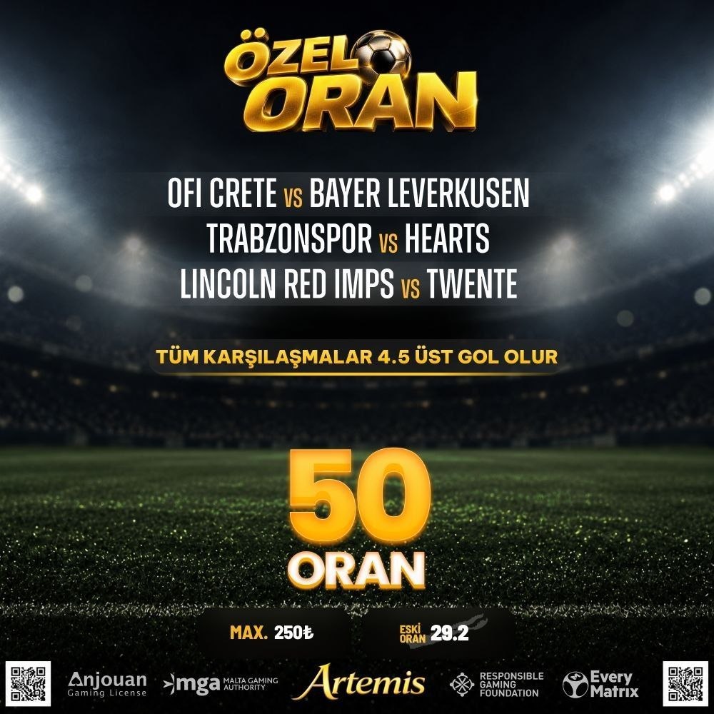 Artemisbet 50 oran özel oran