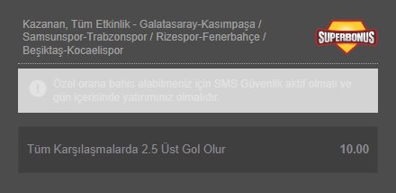 Betsmove 10 oran özel oran