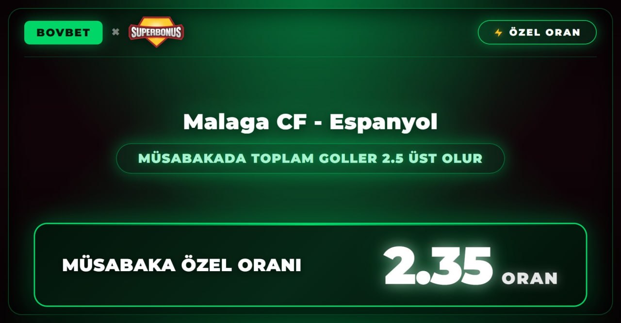 Bovbet 2,35 oran özel oran