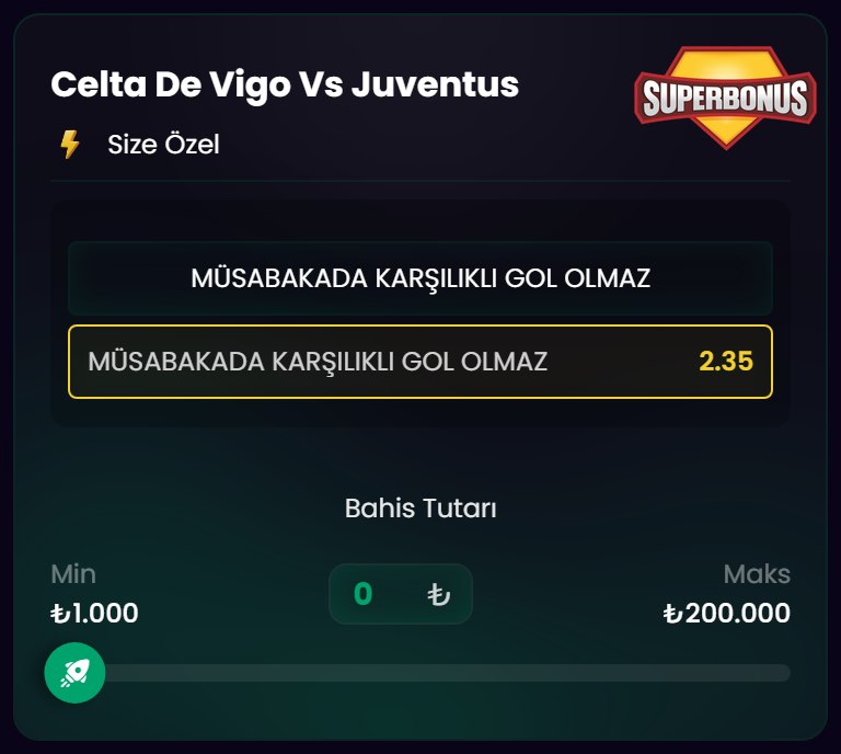 Bovbet 2,35 oran özel oran