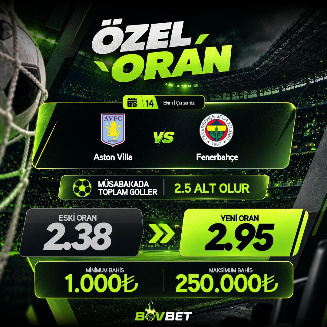 Bovbet 2,95 oran özel oran