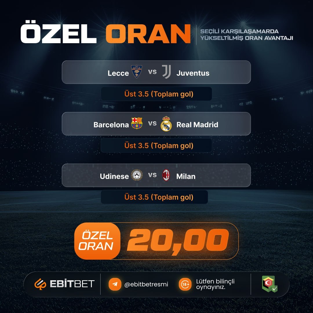Ebitbet 20 oran özel oran
