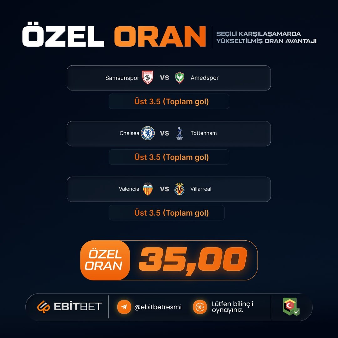 Ebitbet 35 oran özel oran