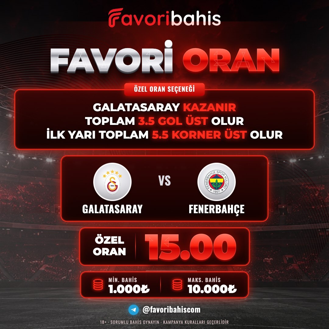 Favoribahis 15 oran özel oran