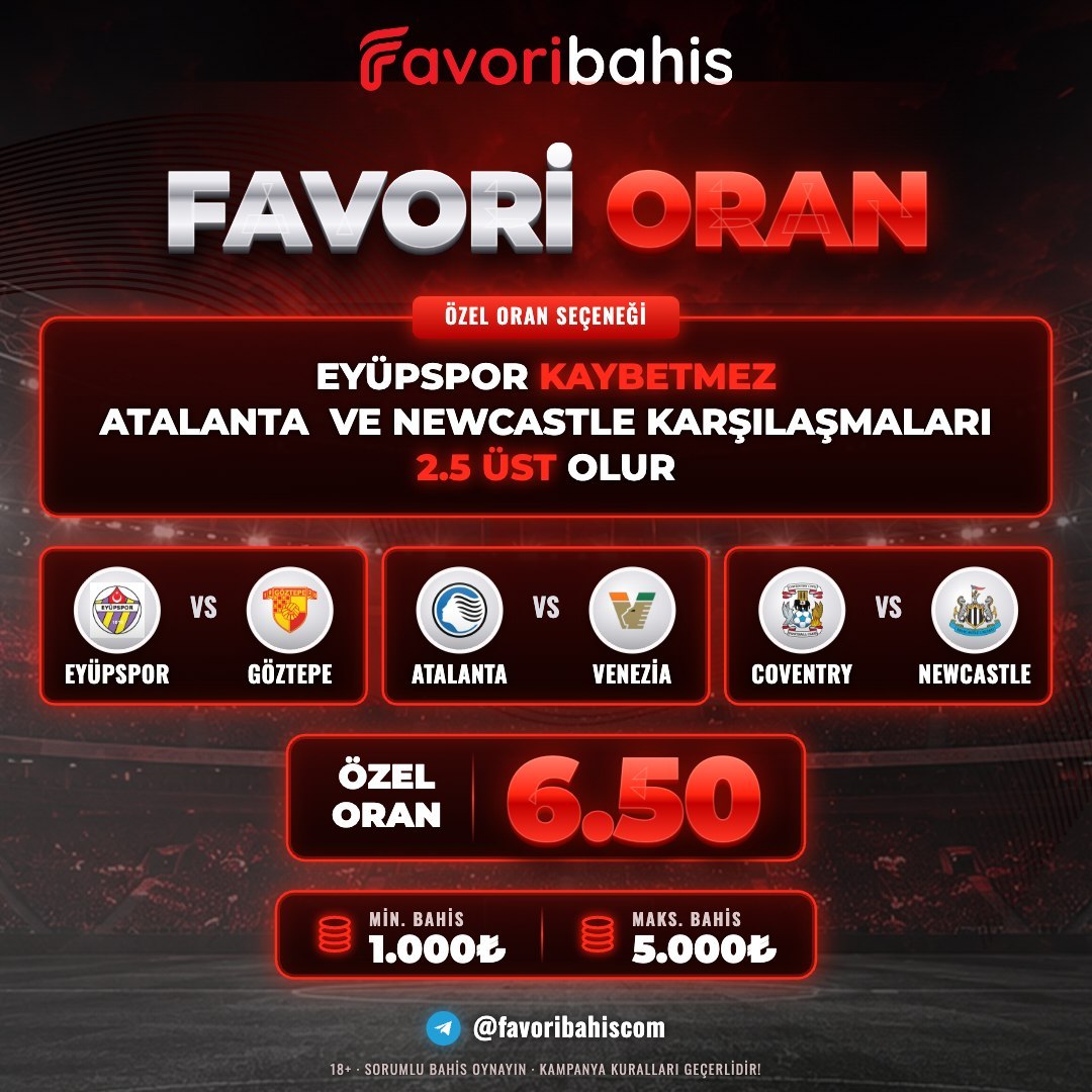 Favoribahis 6,50 oran özel oran