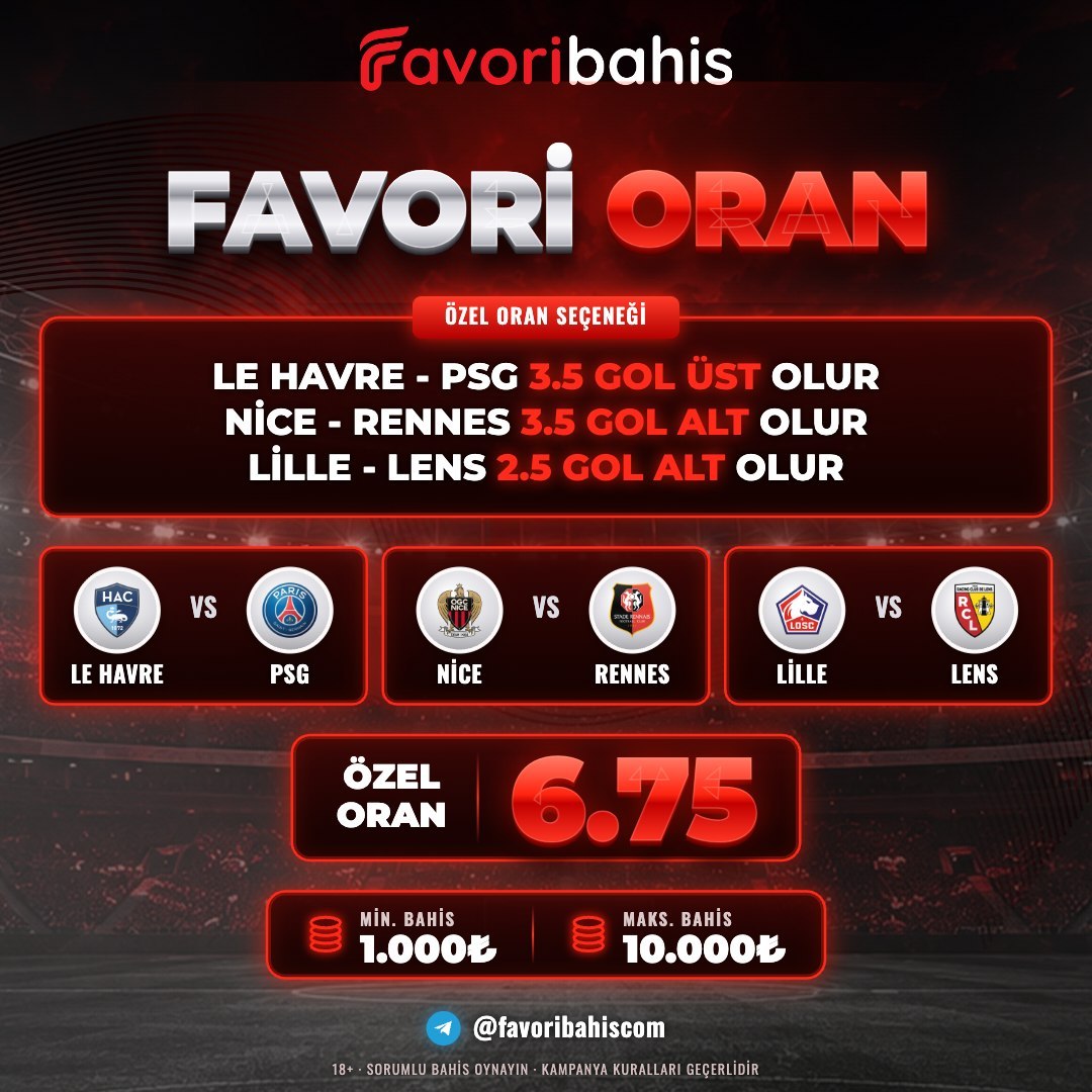 Favoribahis 6,75 oran özel oran
