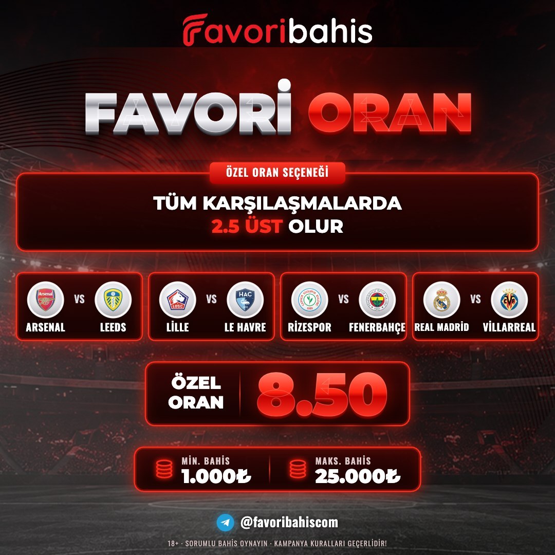 Favoribahis 8,50 oran özel oran