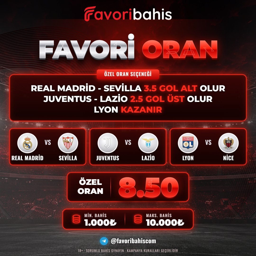 Favoribahis 8,50 oran özel oran
