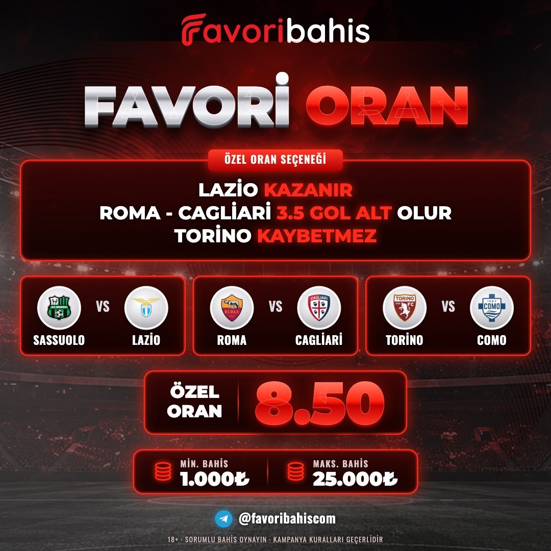 Favoribahis 8,50 oran özel oran