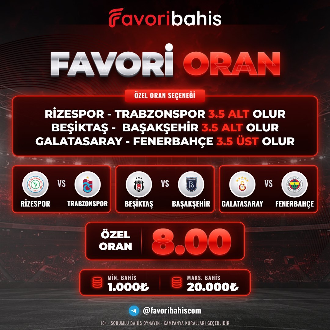 Favoribahis 8 oran özel oran