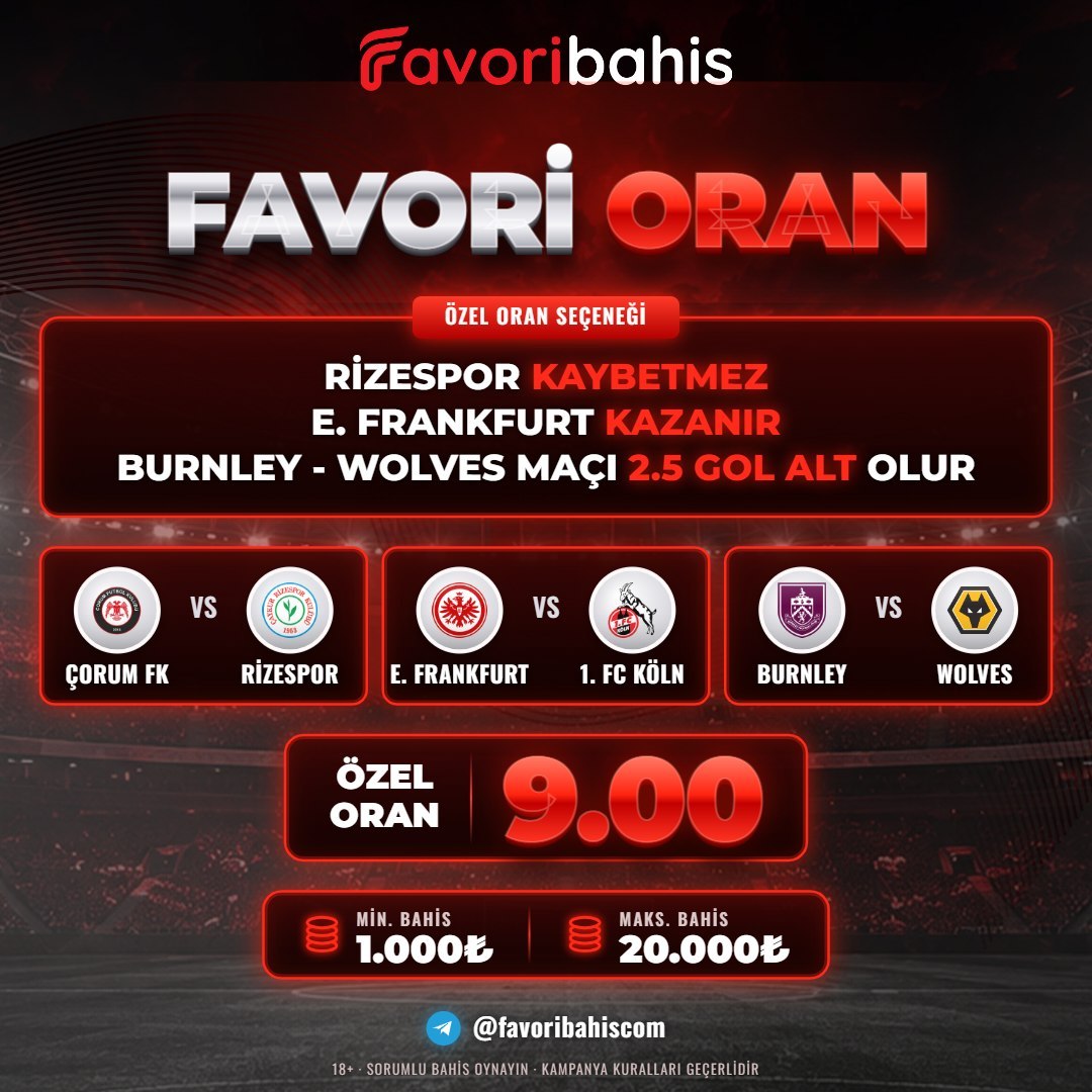 Favoribahis 9 oran özel oran