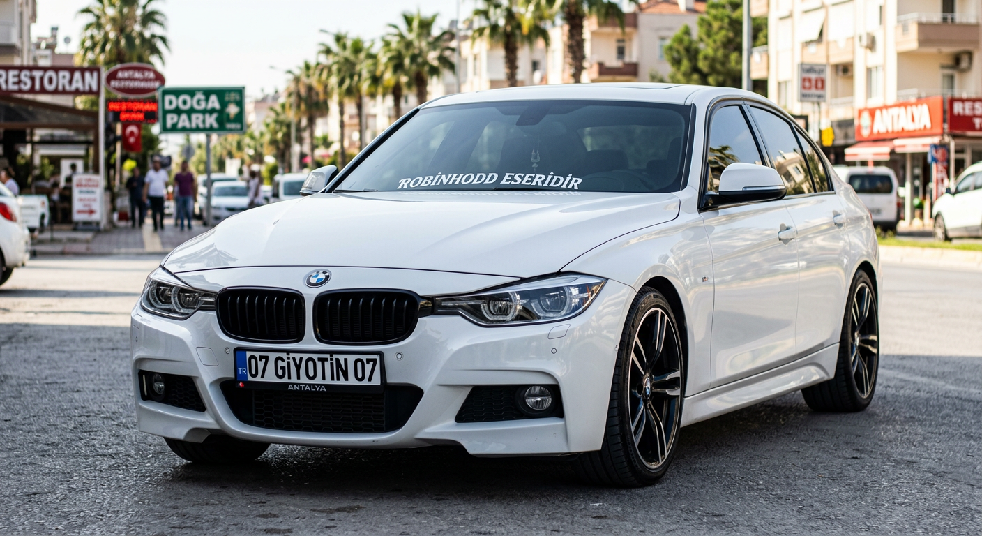 Firefly_Gemini Flash_Bmw f30 ön plakaya 07 giyotin 07 yaz ön camına da robinhood eseridir yaz ...png