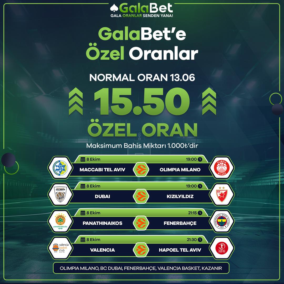 Galabet 15,50 oran özel oran