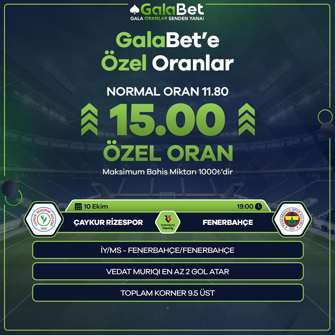 Galabet 15 oran özel oran