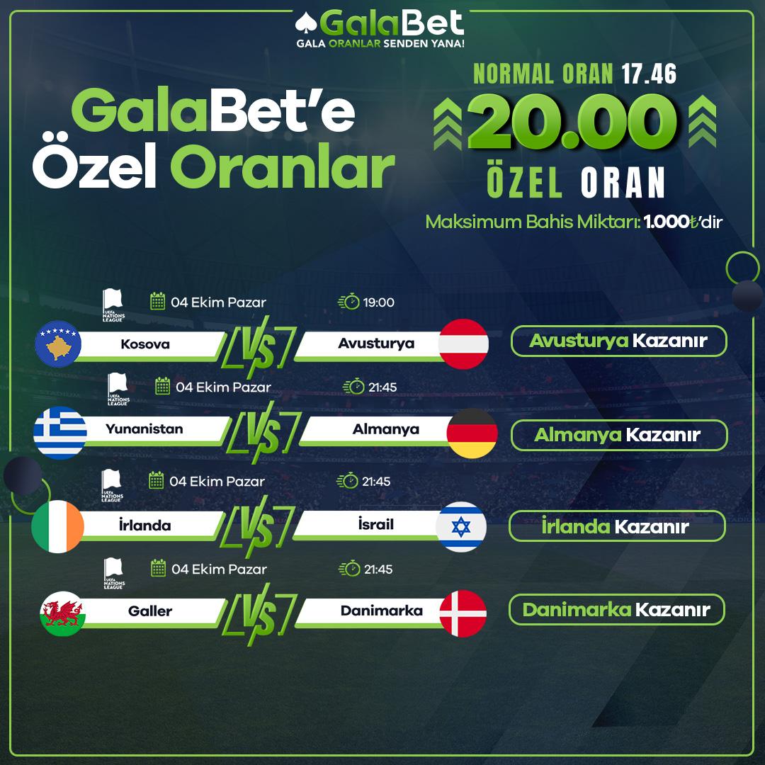 Galabet 20 oran özel oran