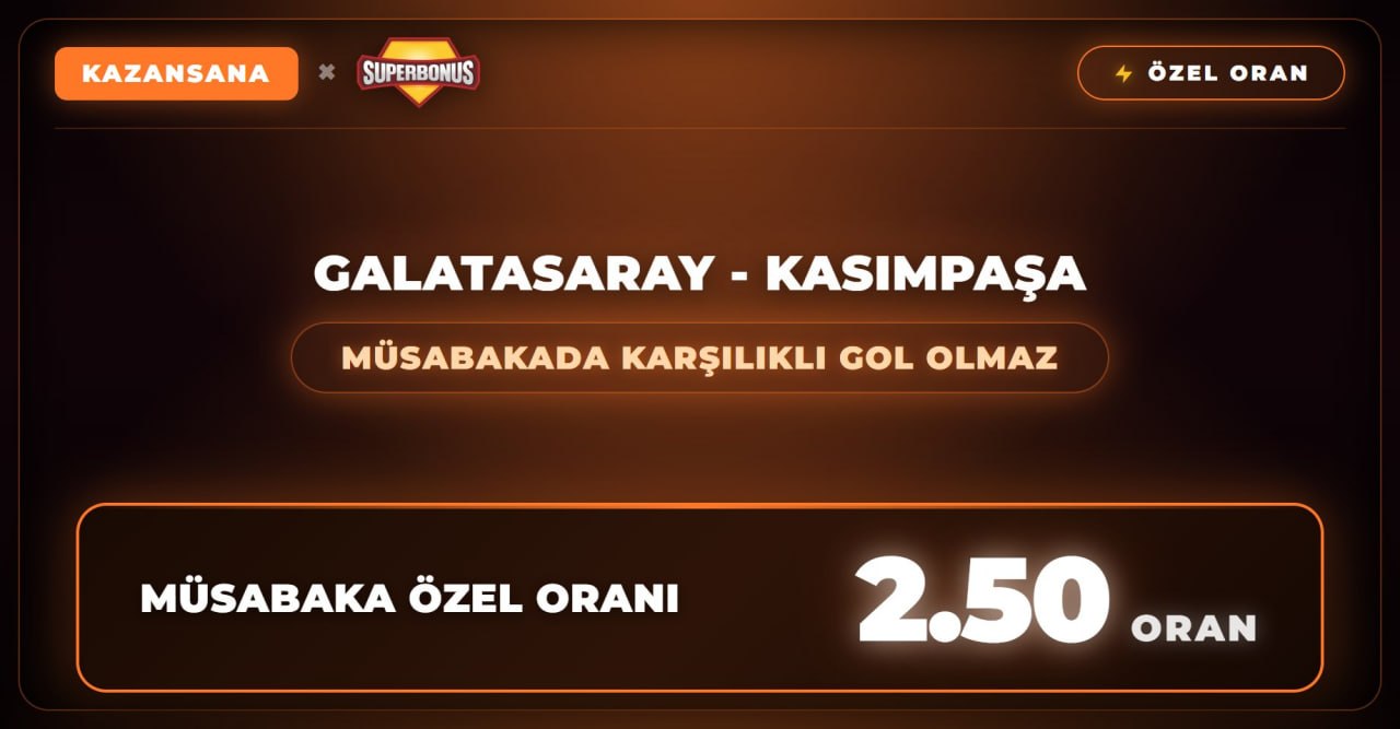 Kazansana 2,50 oran özel oran