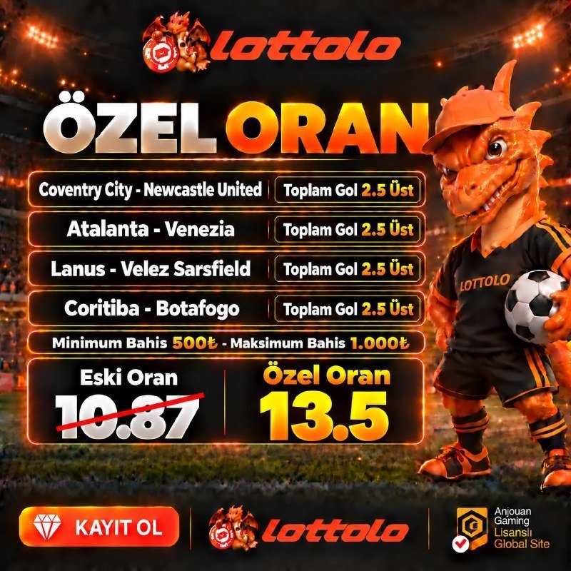 Lottolo 13,50 oran özel oran