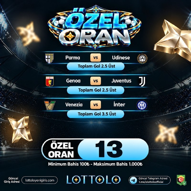 Lottolo 13 oran özel oran