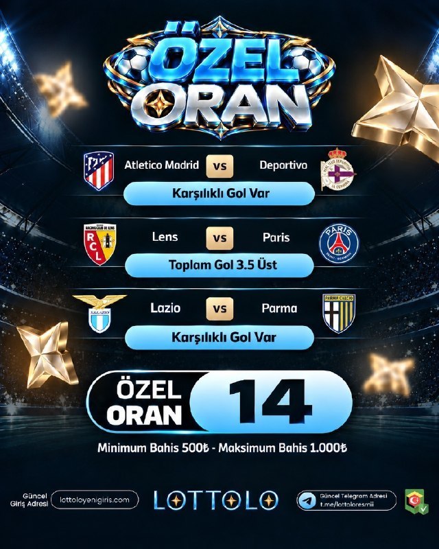 Lottolo 14 oran özel oran