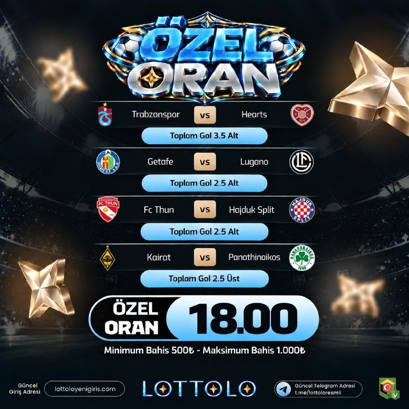 Lottolo 18 oran özel oran