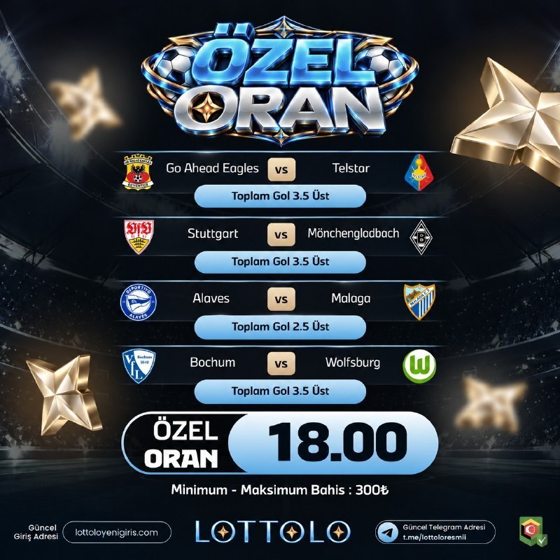 Lottolo 18 oran özel oran