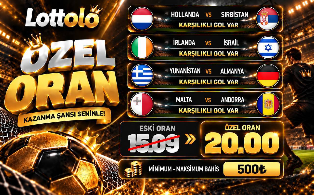 Lottolo 20 oran özel oran